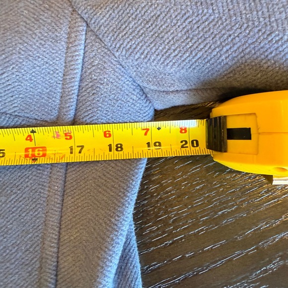 Talbots Italian Wool Blend Coat in Cornflower Blue Herringbone Size 8 - Picture 6 of 8